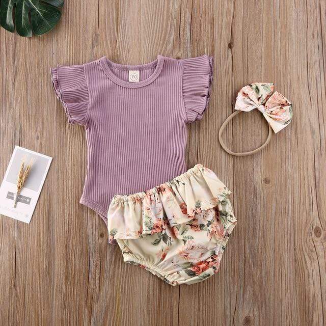 Girl's Clothing N / 18M Floral Shorts Outfit