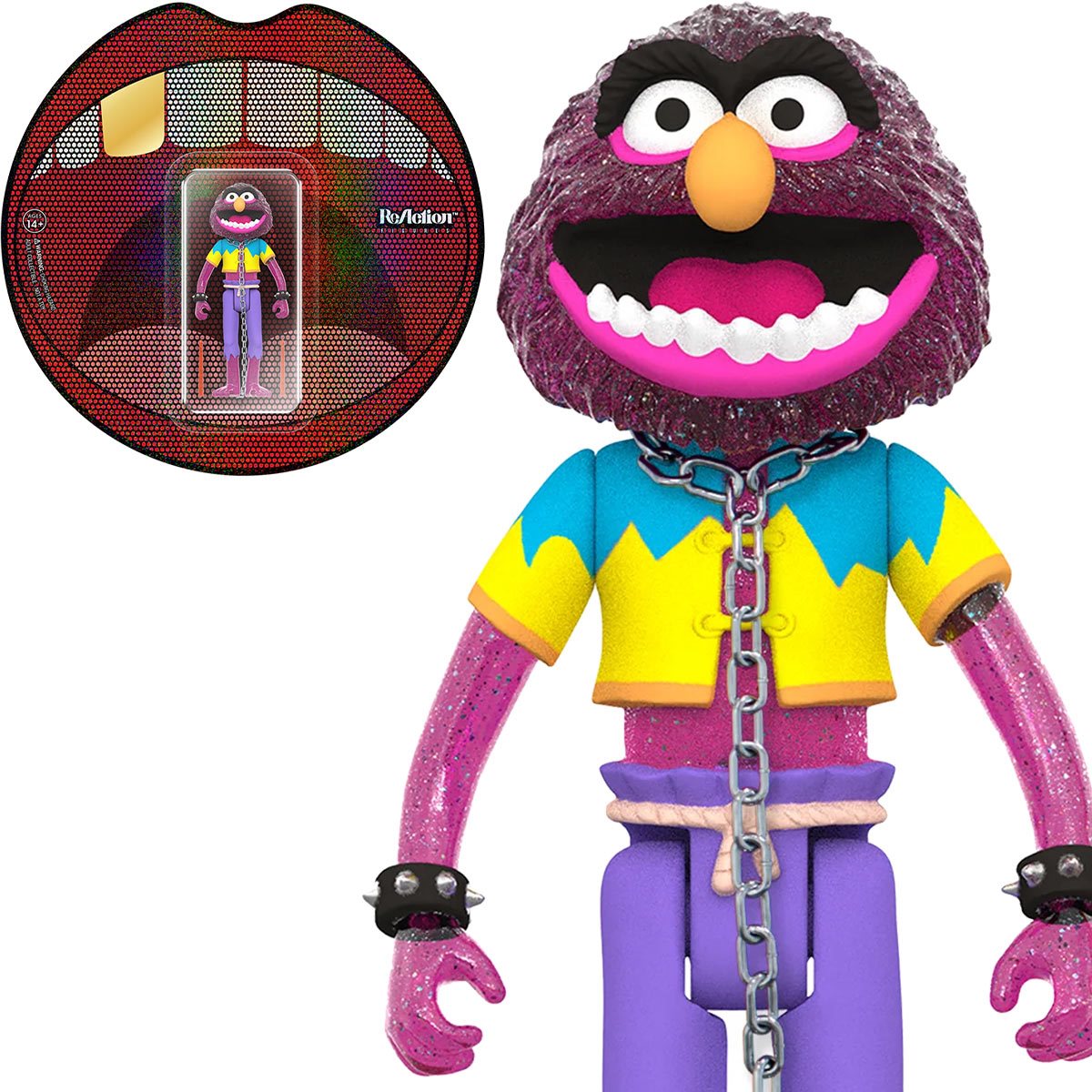 Super7 ReAction Figures - Muppet Show: Electric Mayhem Band - Animal (Glitter) Action Figure 82422