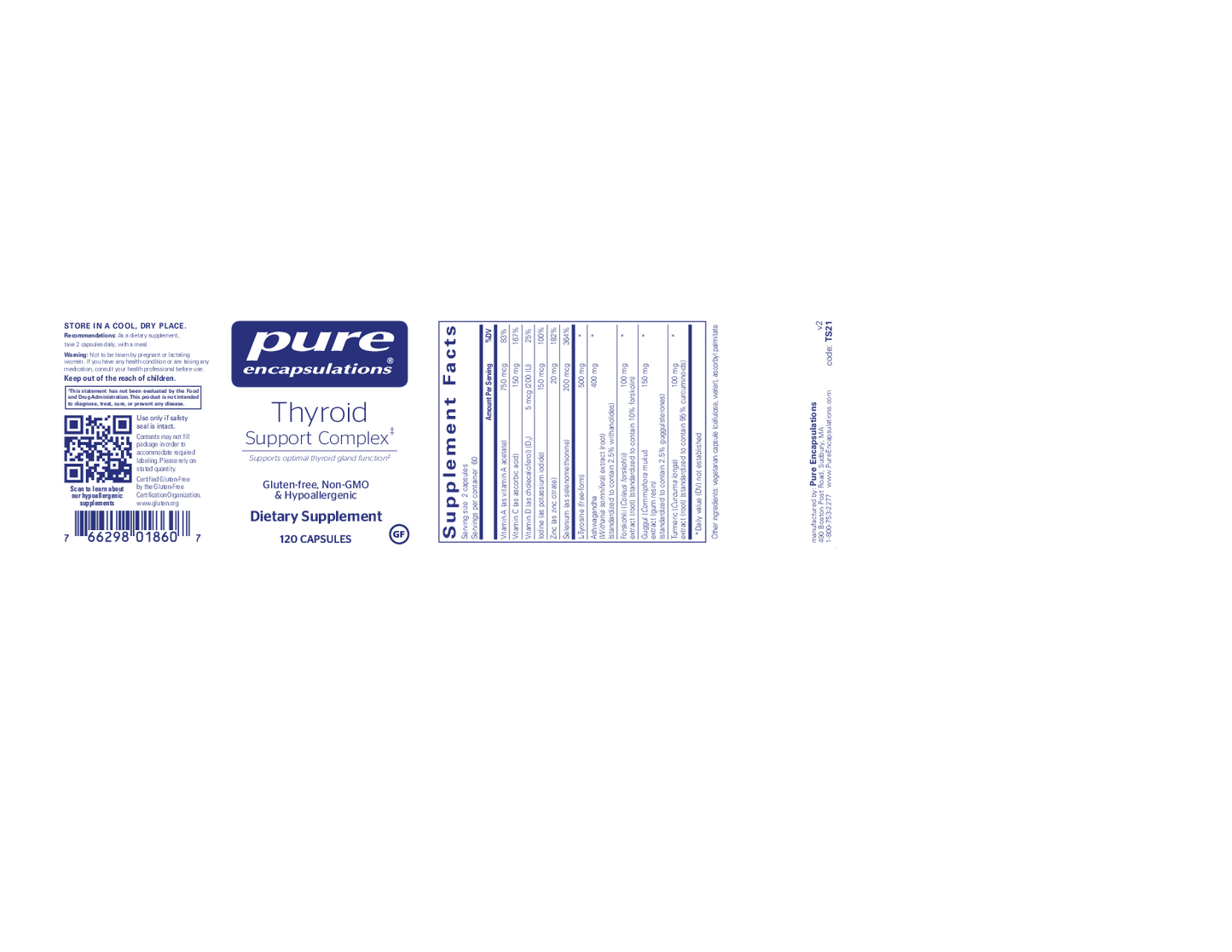 Pure Encapsulations Thyroid Support Complex