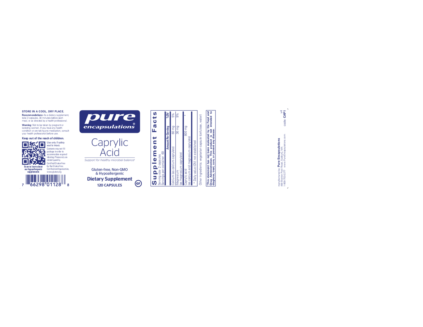 Pure Encapsulations Caprylic Acid