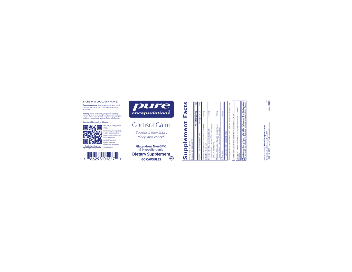 Pure Encapsulations Cortisol Calm