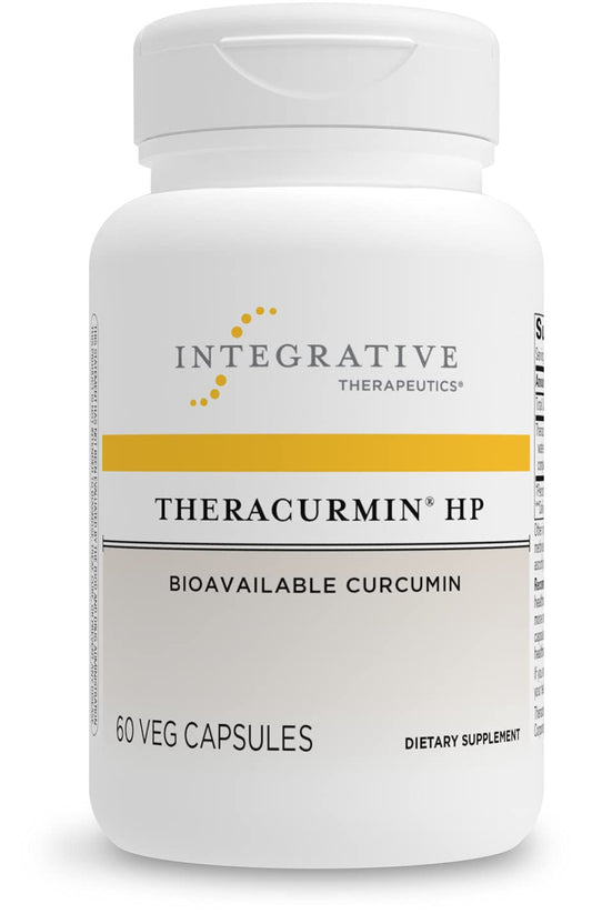 Integrative Therapeutics Theracurmin HP - Curcumin -Turmeric Supplement - for Muscle Recovery and Relief of Minor Pain Due to Occasional Overuse* - Vegan - Dairy Free - Gluten Free - 120 Capsules