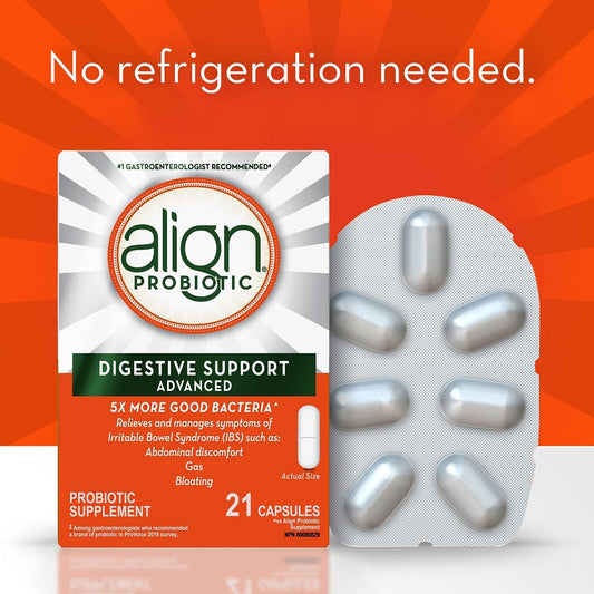 Align Digestive Support Probiotic Capsules Gastrointestinal Health 21 pcs NEW