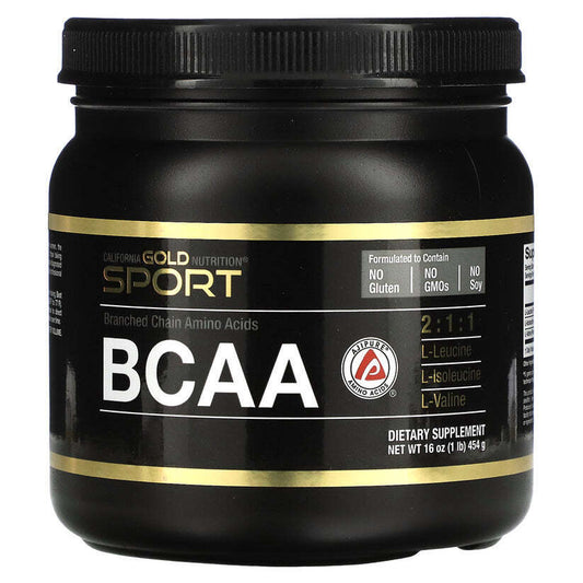 California Gold Nutrition BCAA Powder AjiPure Branched Chain Amino Acid 16oz NEW
