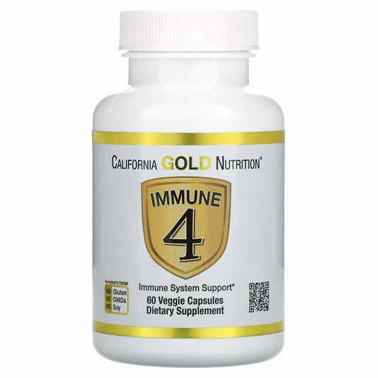 California Gold Nutrition Immune 4 System Support Supplement 60 Veg Caps NEW