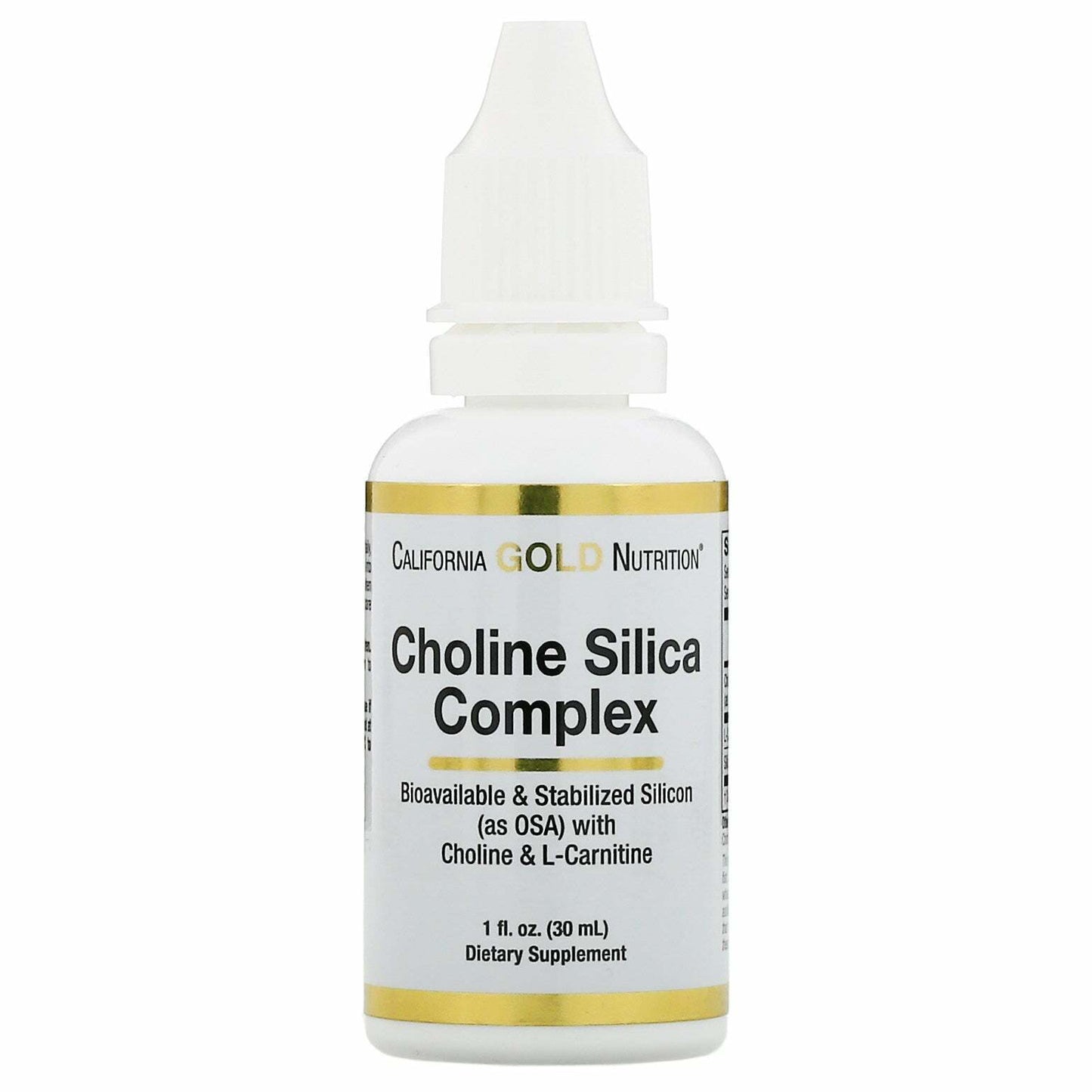 California Gold Nutrition Choline Silica Complex Collagen Support 1 fl.oz NEW
