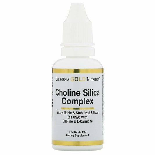 California Gold Nutrition Choline Silica Complex Collagen Support 1 fl.oz NEW
