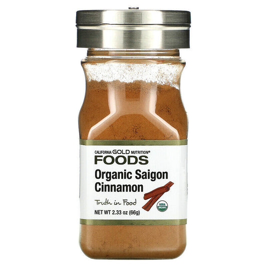 California Gold Nutrition FOODS Organic Saigon Cinnamon Natural 2.33 oz NEW