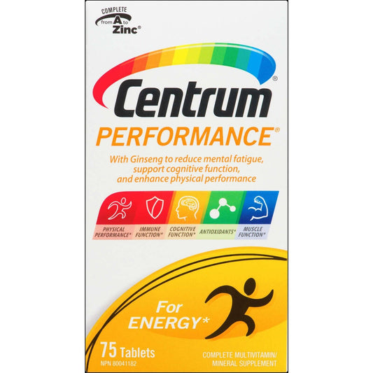Centrum Performance Multivitamin Multimineral  Supplement Ginseng 75 pcs NEW