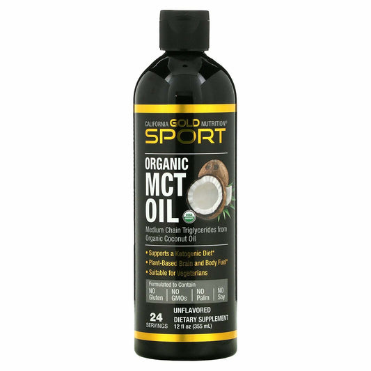 California Gold Nutrition Organic MCT Oil Keto Vegan Non-GMO/Soy 12 fl.oz NEW