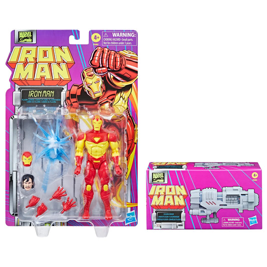 Marvel Legends Series - Deluxe Retro  Iron Man & Plasma Canon Exclusive Action Figure (F3483) LOW STOCK