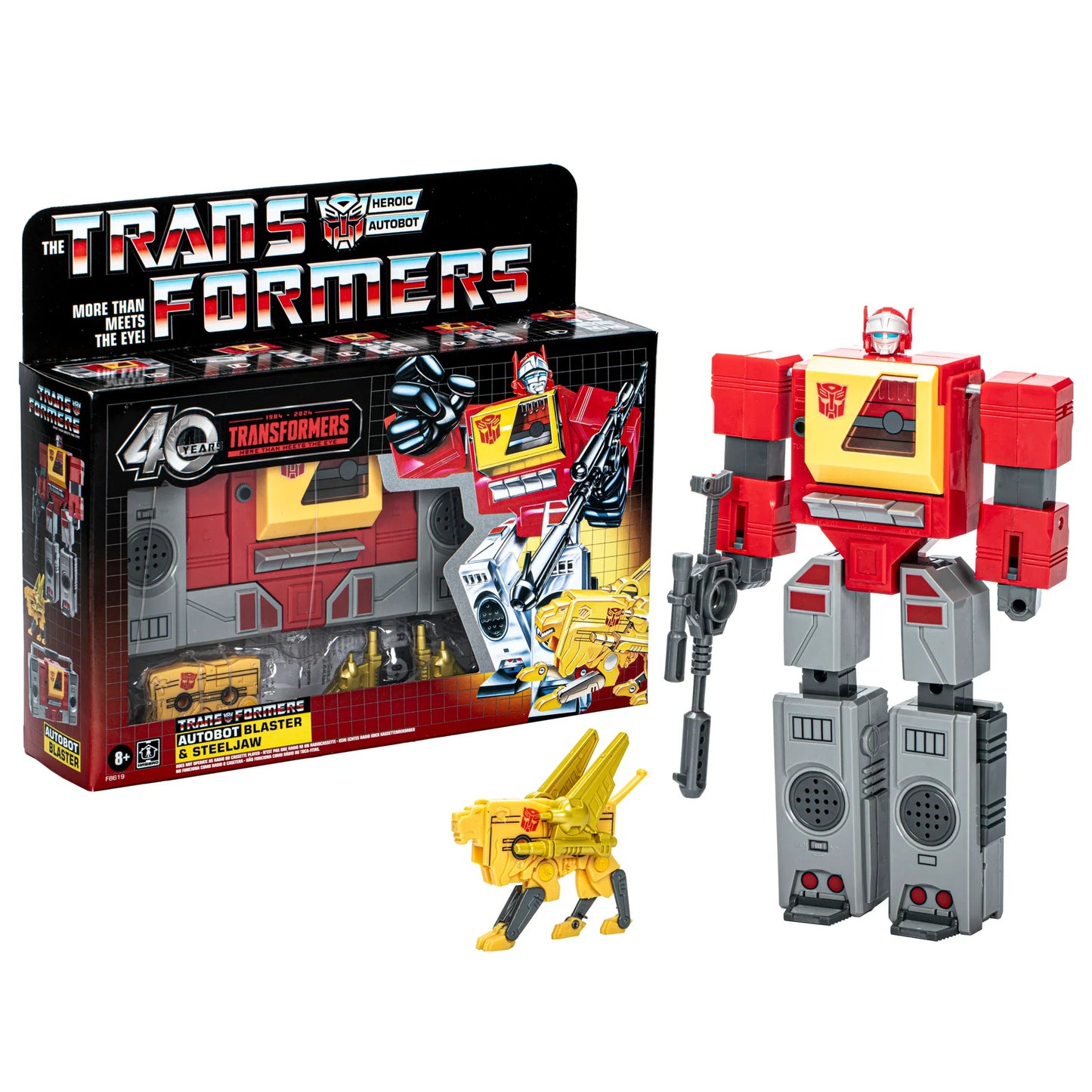 Transformers Retro - 40 Years (40th Anniversary) - Autobot Blaster & Steeljaw (F8619) LOW STOCK
