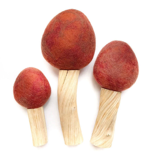 Wool Felted Autumn Trees, Set of 3