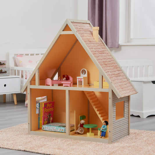 Large Wooden Montessori Bookcase Dollhouse | Toy Storage | 80cm High x 77cm Wide