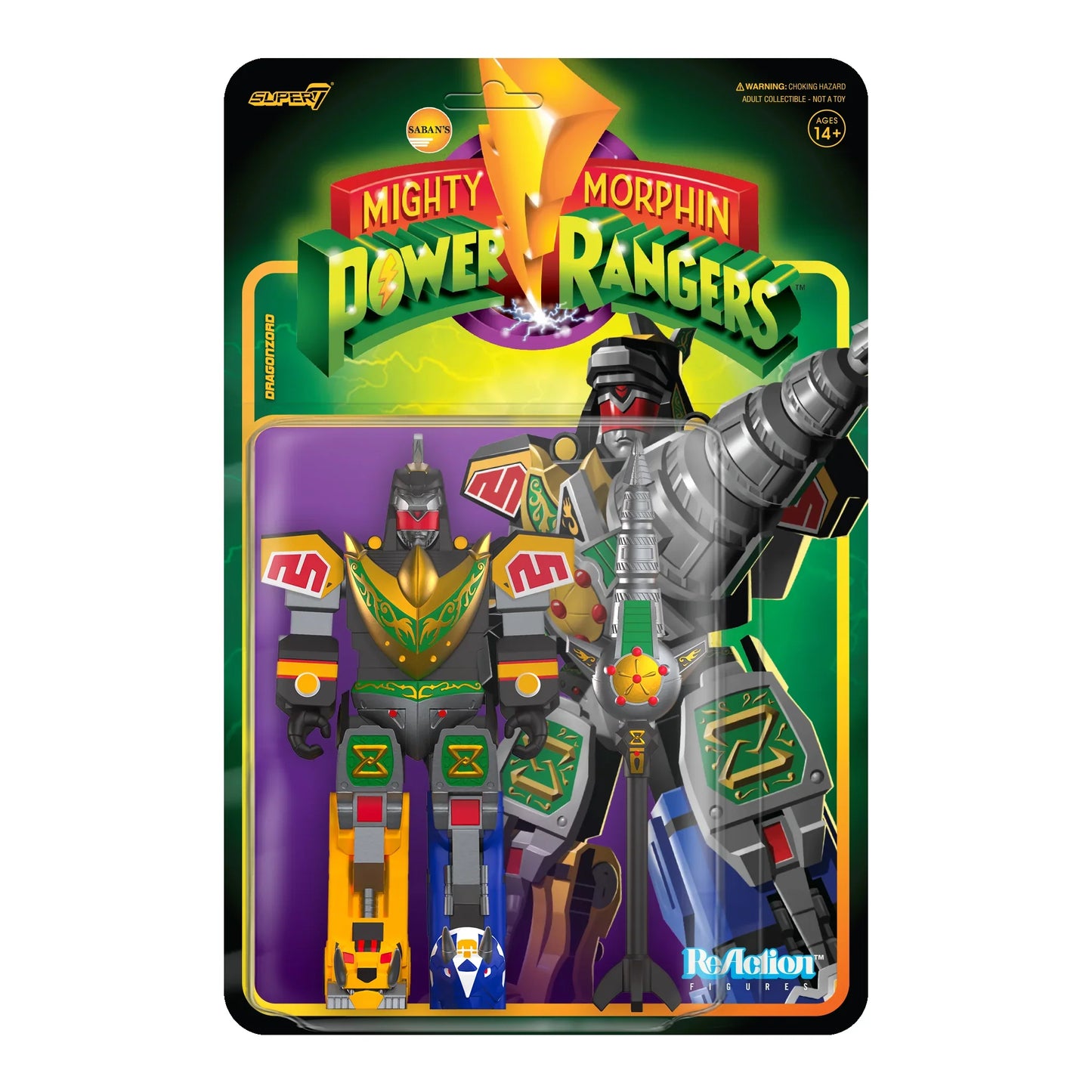 Super7 - Mighty Morphin Power Rangers - Dragonzord (Battle Mode) ReAction Figure (81860) LOW STOCK