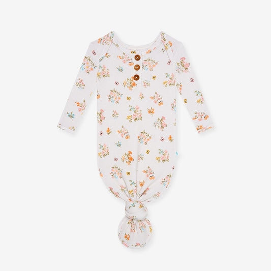 Clemence Wood Button Knotted Gown
