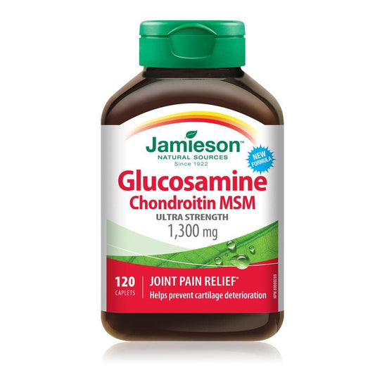 Jamieson Glucosamine Chondroitin MSM 1300 mg 120 Caplets